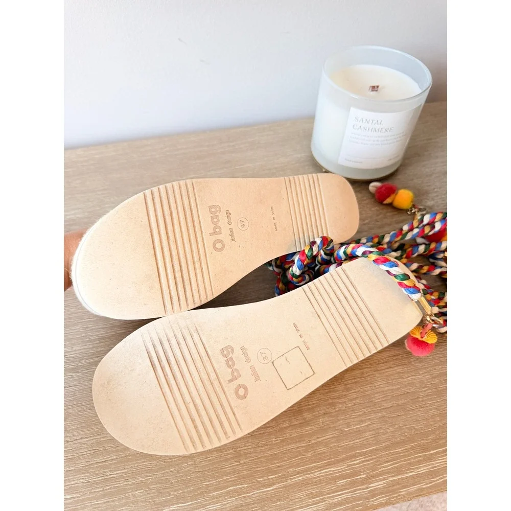 O Bag Platform Espadrille Rope Sandals Women Multi-color EU 37